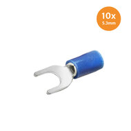 Gabelkabelschuh Blau 5.3mm 10 Stück