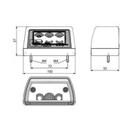 Horpol LED Kennzeichenbeleuchtung 12-24V Schwarz LTD 2110