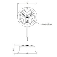 Dasteri LED Rundumleuchte Flache Montage Blau