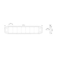 Hella LED Warnbalk 137cm + Bedienteil 4m Kabel | 2RL 014 567-021