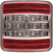 Dasteri LED R&uuml;ckleuchte mit 4 Funktionen quadratisch