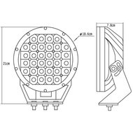 96W LED Fernscheinwerfer Rund