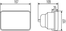 Hella Optiek Universeel H4 12/24V 167x107mm Zonder Standlicht | 1AB 003 177-001