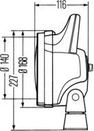 Hella Werklamp Matador z/rooster Met Schakelaar | 1G4 003 470-001