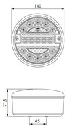 Dasteri Dasteri LED Rückleuchte 2-Funktionen