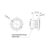 Fristom LED-Markierungsleuchte Einbau rund Weiss | FT-074 B LED
