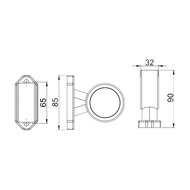 Horpol LED Begrenzungsleuchte 2-Funktionen Kurz Model