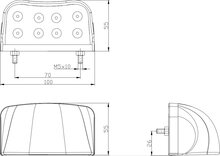 Fristom LED Kennzeichenbeleuchtung FT-026 Schwarz 12-36V