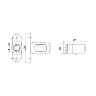 Horpol LED Begrenzungsleuchte 3-Funktionen Universal