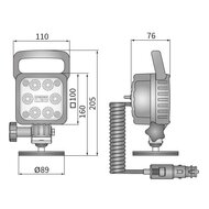 Wesem LED Mobiler Breitstrahler 1500 Lumen