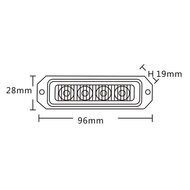 LED Blitzer 4-fach Kompakt Orange