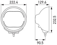 Hella Verstr Luminator led zwart Ref 25 12/24V | 1F8 016 560-001