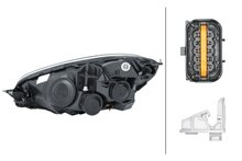 Hella Koplamp Citroen C4 Picasso 10/06- Rechts H7/H1 | 1EF 009 237-021