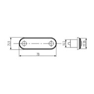 Hella LED Positionsleuchte Weiß 12/24V | 2PF 959 590-202