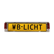 Kennzeichenhalter aus Edelstahl + 2 Rote kennzeichenleuchten