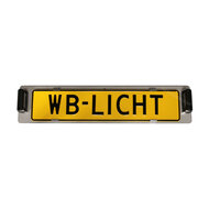 Kennzeichenhalter aus Edelstahl + 2 Schwarze kennzeichenleuchten