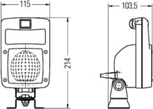 Hella Werklamp UltraBeam m/schak/greep AMP | 1GA 997 506-631