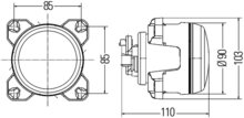 Hella Werklamp M90 incl 12V65W H9 gloeilamp | 1G0 996 163-087