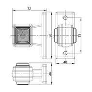 Horpol LED Begrenzungsleuchte 2-Funktionen Eckig Links