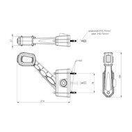 Horpol LED Begrenzungsleuchte + Sensor 3-Funktionen Links