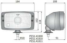 Wesem Hauptscheinwerfer H4 184x102x108 Plastik Gehäuse