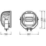 Osram LED Fernscheinwerfer Round MX260-CB