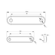 Fristom FT-073 Z LED Positionsleuchte Orange Lang