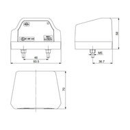 Horpol LED Kennzeichenbeleuchtung 12-24V Schwarz LTD 2833