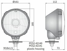 Wesem Hauptscheinwerfer Ø161x115 H4 Rechts