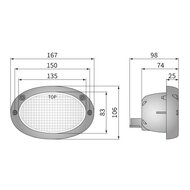 Wesem Halogen Einbau Oval Arbeitsscheinwerfer