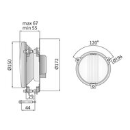 Wesem Rallye Fernscheinwerfer Ø150mm + Halogen Lampe