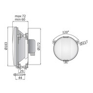 Wesem Rallye Nebelscheinwerfer Ø180mm + Halogen Lampe