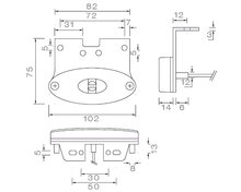 Aspöck LED Positionsleuchte Flatpoint II 12V + Montagehalterung