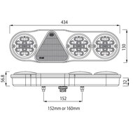 Dasteri LED Rückleuchte 7 Funktionen