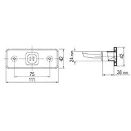 Dasteri LED-Positionsleuchtesleuchte 24V + Flache Stecker/DC