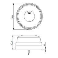 Dasteri LED Rundumleuchte Mit Schrauben Montage Orange