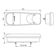 Dasteri Led Rückleuchte 6 Funktionen Links