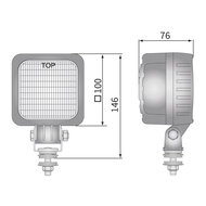 Wesem 14W LED Blau Safety Spot mit Deutsch-DT