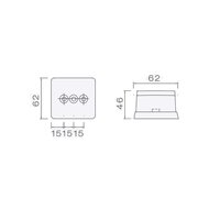 Aspöck LED Markierungsleuchte Flexipoint Weiß 0,5m Kabel 12V