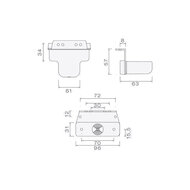 Aspöck LED Positionsleuchte Flatpoint Orange I 12V + Montagehalterung