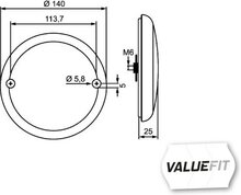 Hella Rückfahrleuchte LED 10-30V Ø140mm | 2ZR 357 026-041