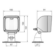 Wesem Halogen Arbeitsscheinwerfer LKR5-FF + AMP-Faston