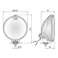 Wesem Halogen HOS2 Fernscheinwerfer Chrom 12V (LED Ring)