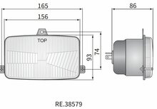 Wesem Hauptscheinwerfer H4 156x93x86 3-Punkt Befestigung