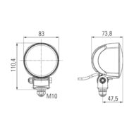 Hella LED-Arbeitsscheinwerfer M70 12/24V + Deutsch DT | 1G0 996 276-481
