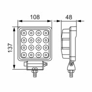 Hella S2500 LED-Arbeitsscheinwerfer 12/24V 2500 LM 3M Kabel | 1GA 357 106-032