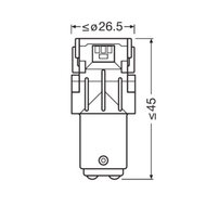 Osram P21/5W LED Retrofit Rot 12V BAY15d 2 Stück | OFF-ROAD ONLY