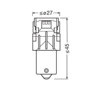 Osram P21W LED Retrofit Orange Satz BA15s 12 volt | OFF-ROAD ONLY
