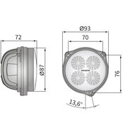 Wesem LED Einbau Arbeitsscheinwefer 1500LM + Deutsch-DT
