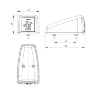 Horpol LED Dachumrissleuchte Rot Quadratisch | LD-3113